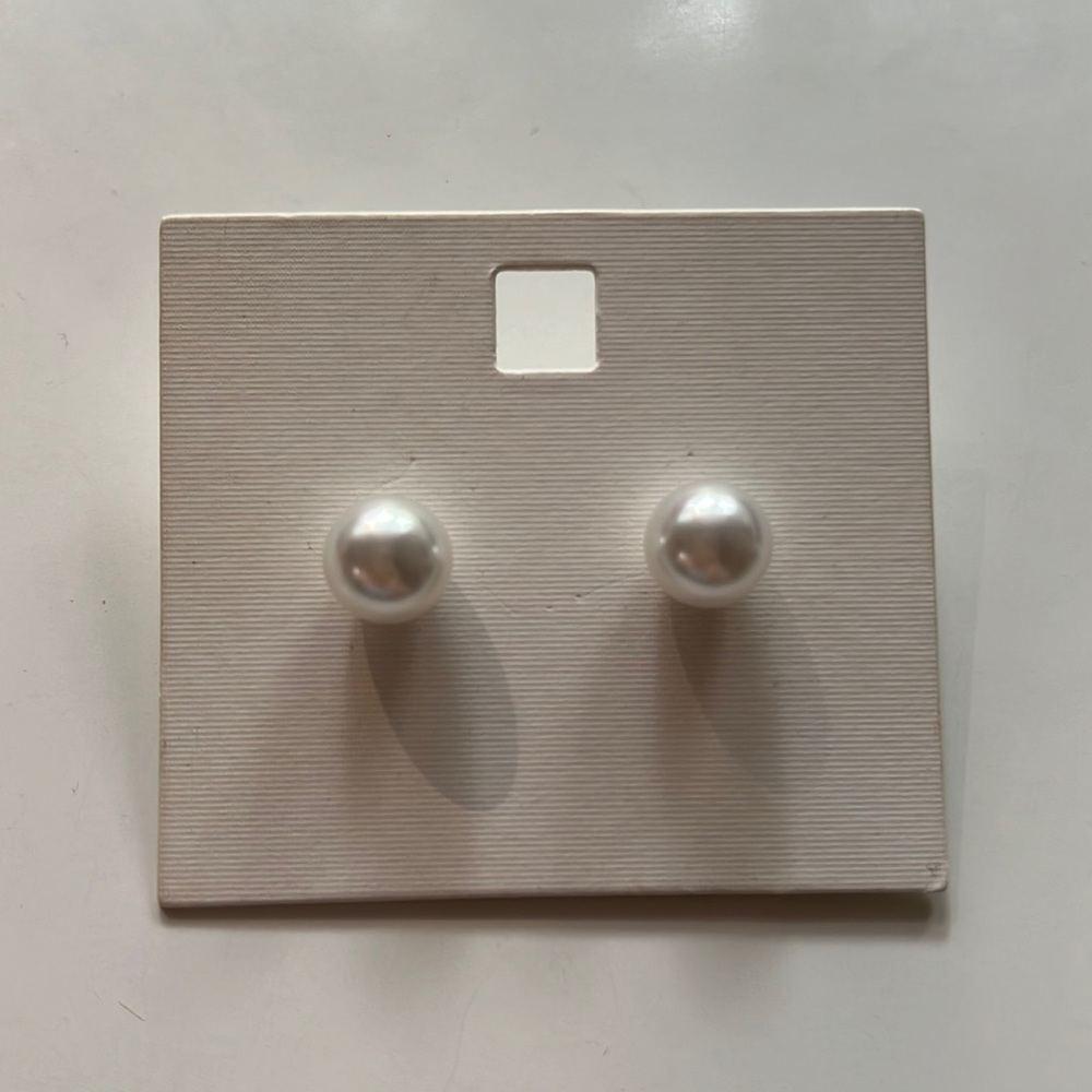 FREE* Large Faux Pearl Studs